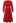 Graceful Pleats Faux-Wrap Belted Midi Dress in Red