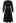 Graceful Pleats Faux-Wrap Belted Midi Dress in Black
