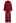 Golden Button Patch Pocket Knit Cardigan and Pants Set in Red