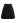 Side Pleats Knit Mini Skirt in Black