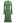 Ruffle Elegance V-Neck Buttoned Openwork Knit Dress in Green