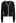 Button Trim Contrast Knit Cardigan in Black