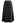 Satin Elegance Front Flap Maxi Skirt in Black