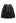 Faux Leather Drawstring Waist Mini Skirt in Black