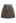 Faux Leather Drawstring Waist Mini Skirt in Brown