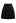 Decorative Pocket Pleated Knit Mini Skirt in Black