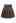 Rose Brooch Chain Belt Pleats Mini Skirt in Brown