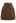 Buttoned Trim Flap Pocket Roll-Hem Tweed Skirt in Brown