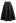 Graceful Silhouette Rose Embossed Pleats Midi Skirt in Black