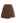 Double-Buttoned Flap Denim Mini Skirt in Brown