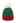 Fuzzy Pom-Pom Braid Knit Beanie Hat in Green