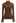 Lace Trim Mock Neck Ribbed Knit Top in Brown