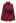 Button Wrap Tie Sash Tartan Cape Coat in Red