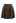 Faux Leather Pleated Mini Skirt in Brown