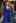 Glitter Glow Tie-Waist Wrap Mini Dress in Royal Blue