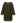 Collarless Button Down Sherpa Longline Coat in Army Green