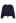 Drawstring Zipper Ribbed Knit Cardigan in Navy