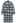 Peak Lapel Buttoned Plaid Fuzzy Coat in Indigo
