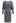 Batwing Sleeves Cinched Waist Knit Dress in Grey
