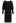 Batwing Sleeves Cinched Waist Knit Dress in Black
