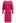 Batwing Sleeves Cinched Waist Knit Dress in Hot Pink