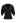 Bubble Sleeve V-Neck Buttoned Knit Top in Black