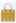 Bamboo Handle Two-Tone Woven Handbag in Yellow