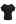 Side Buttons Decorated Short Sleeve Ribbed Knit Top in Black