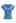 Pearl Trim Round Neck Short Sleeve Knit Top in Blue