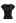 Pearl Trim Round Neck Short Sleeve Knit Top in Black