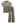Striped Mock Neck Cap Sleeve Knit Top and Pants Set in Taupe