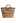 Round Handle Striped Woven Straw Bag