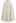 Square Buckle A-Line Satin Midi Skirt in Ivory