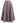 Square Buckle A-Line Satin Midi Skirt in Mauve