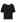 Hollow Out Rolled Edge Knit Top in Black