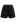 Hollow Out Tie-String Rolled Knit Shorts in Black