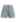 Hollow Out Tie-String Rolled Knit Shorts in Light Blue