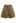 Golden V-Shape Metal Decor Belted Shorts in Khaki