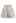 Golden V-Shape Metal Decor Belted Shorts in Ivory