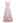 Pinky Wavy Floral Tie-Back Bowknot Cami Dress