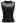Mesh Inserted Mock Neck Ribbed Knit Tank Top in Black