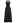 Bow-Tie Shirred Back Maxi Halter Dress in Black
