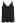 Floral Lace Trimmed Linen-Blend Cami Top in Black