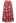 Tropical Floral Printed Elastic Waist Maxi Skirt in Red