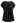 V-Neck Lace Cutwork Flock Dot Dolly Top in Black