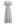 Sun Grid Printed V-Neck Shirred Maxi Dress