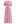 V-Neck Embossed Button Decor Dress in Light Pink