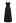 Tie-Back Crinkled Tiered Halter Dress in Black