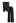 Lace Trim Buttoned Vest and Pants Set in Black
