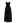 Self-Tie Bowknot Shirred Crinkled Tiered Dress in Black